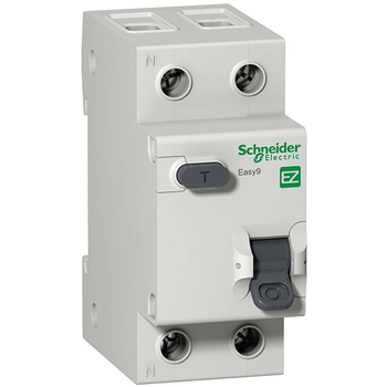 Дифференциальный автоматический выключатель Schneider Electric  EASY 9 1P+N 10А 30мА C AC 4,5 кА - Электрика, НВА - Модульное оборудование - Дифференциальные автоматы - Магазин электротехнических товаров Проф Ток